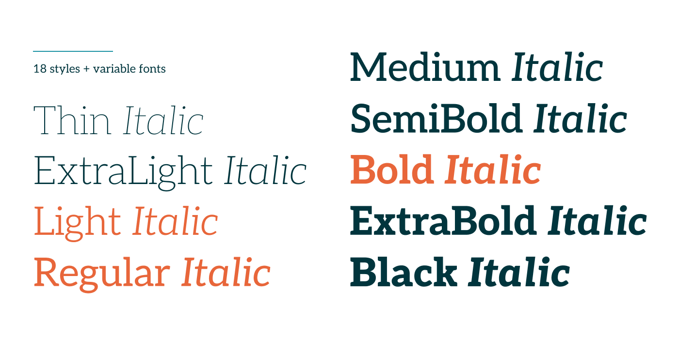 Aleo is offeered in 18 styles